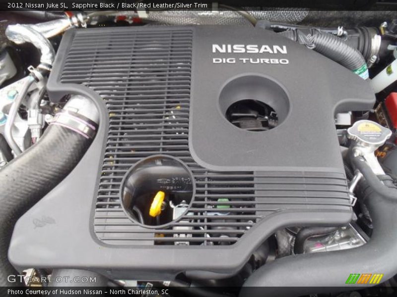 Sapphire Black / Black/Red Leather/Silver Trim 2012 Nissan Juke SL