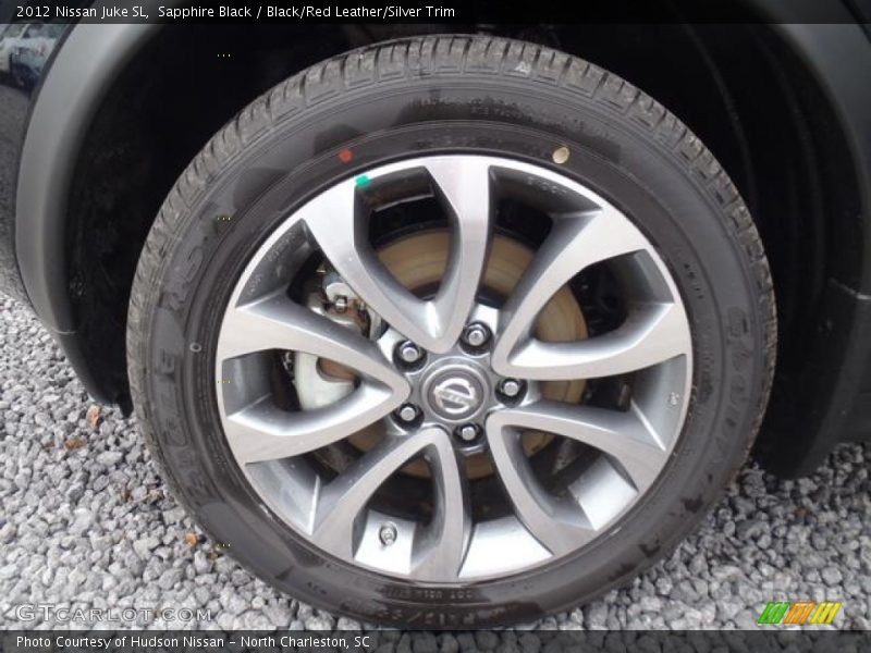 Sapphire Black / Black/Red Leather/Silver Trim 2012 Nissan Juke SL