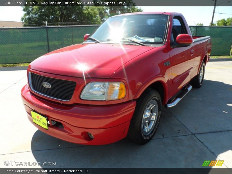 Bright Red / Medium Graphite Grey 2003 Ford F150 STX Regular Cab