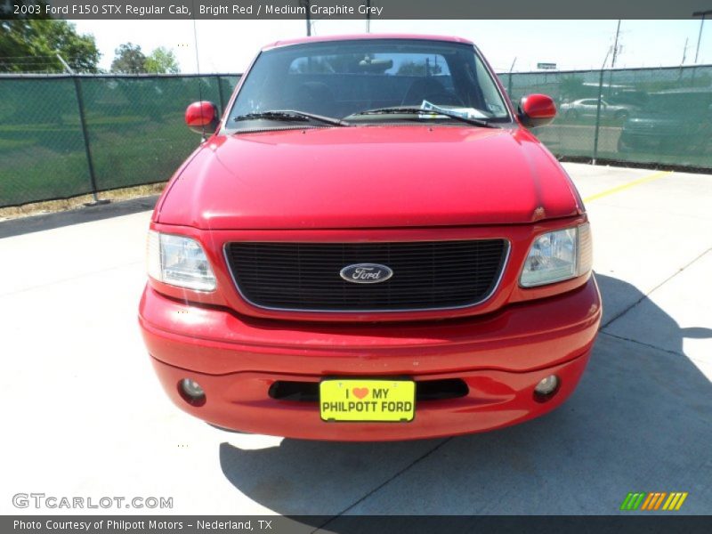 Bright Red / Medium Graphite Grey 2003 Ford F150 STX Regular Cab