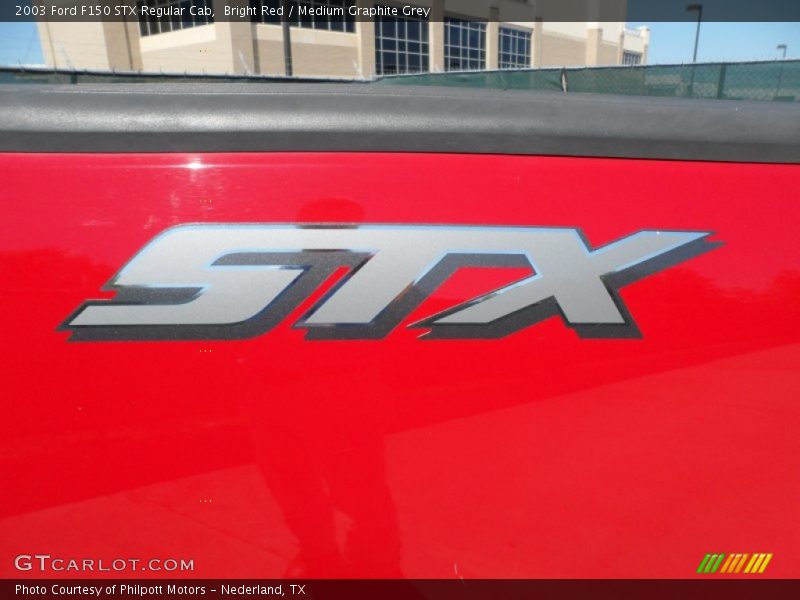 Bright Red / Medium Graphite Grey 2003 Ford F150 STX Regular Cab