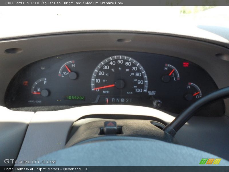 Bright Red / Medium Graphite Grey 2003 Ford F150 STX Regular Cab