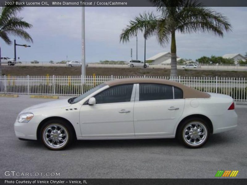 White Diamond Tricoat / Cocoa/Cashmere 2007 Buick Lucerne CXL