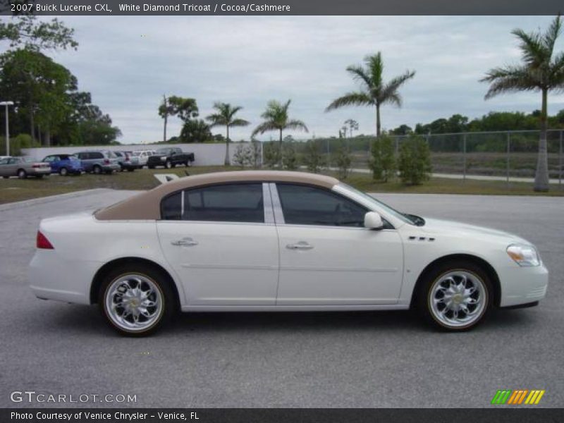 White Diamond Tricoat / Cocoa/Cashmere 2007 Buick Lucerne CXL