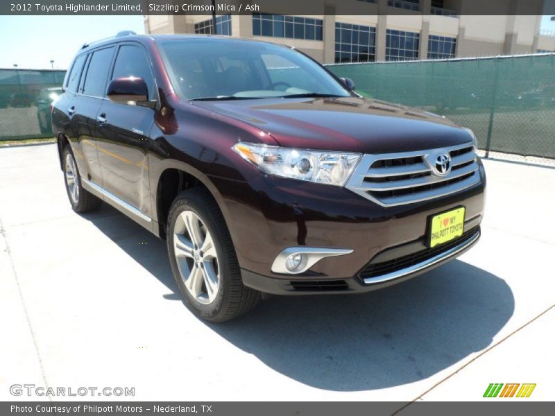Sizzling Crimson Mica / Ash 2012 Toyota Highlander Limited