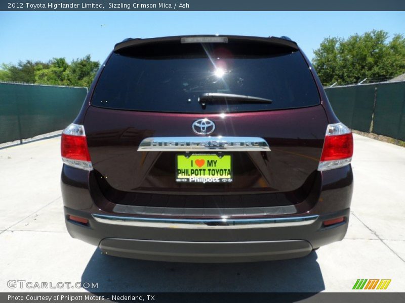 Sizzling Crimson Mica / Ash 2012 Toyota Highlander Limited
