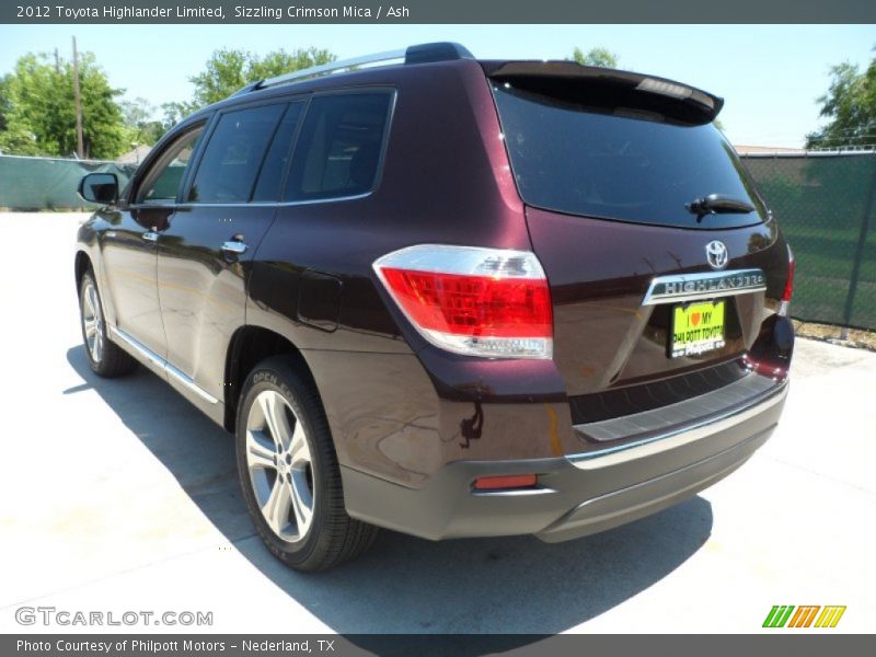 Sizzling Crimson Mica / Ash 2012 Toyota Highlander Limited