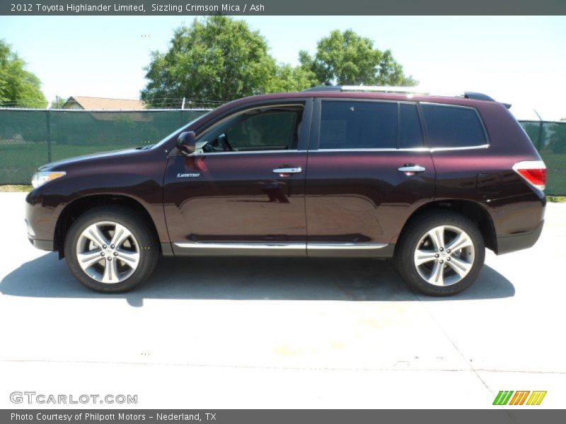 Sizzling Crimson Mica / Ash 2012 Toyota Highlander Limited
