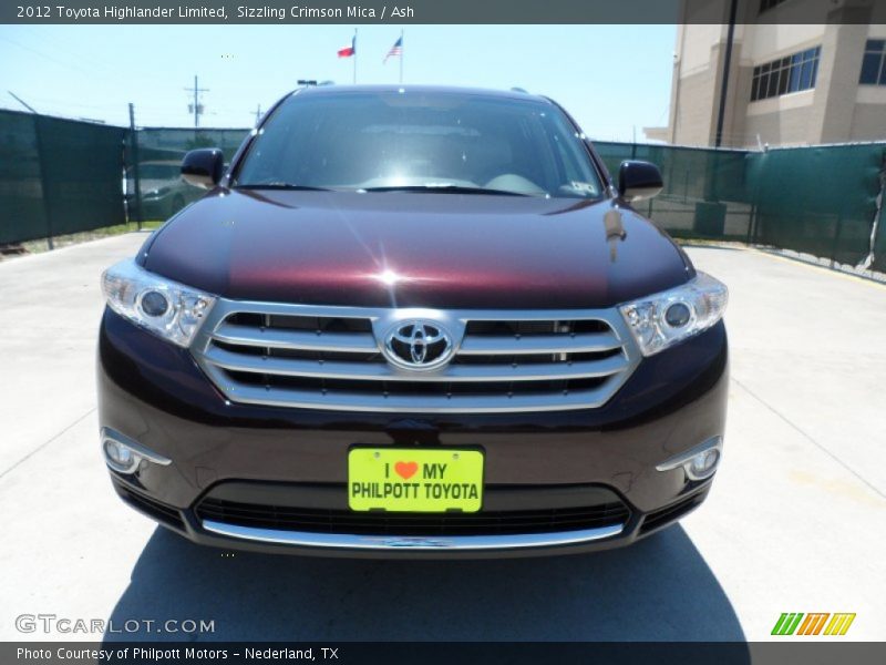 Sizzling Crimson Mica / Ash 2012 Toyota Highlander Limited