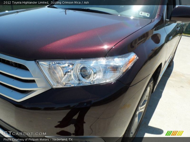 Sizzling Crimson Mica / Ash 2012 Toyota Highlander Limited