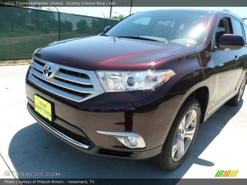 Sizzling Crimson Mica / Ash 2012 Toyota Highlander Limited