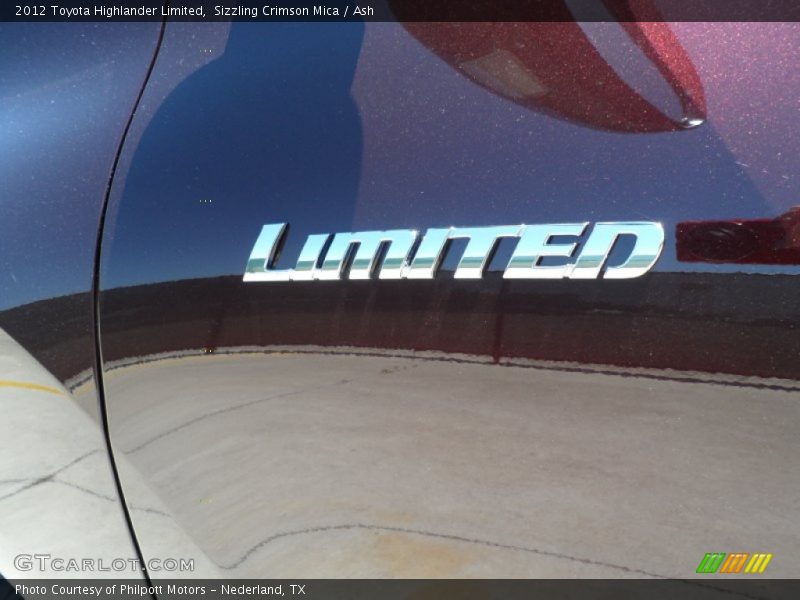 Sizzling Crimson Mica / Ash 2012 Toyota Highlander Limited