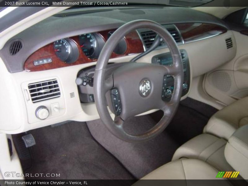 White Diamond Tricoat / Cocoa/Cashmere 2007 Buick Lucerne CXL