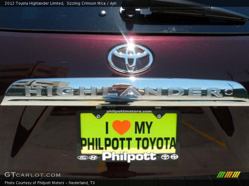 Sizzling Crimson Mica / Ash 2012 Toyota Highlander Limited