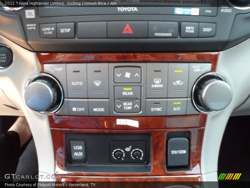 Sizzling Crimson Mica / Ash 2012 Toyota Highlander Limited
