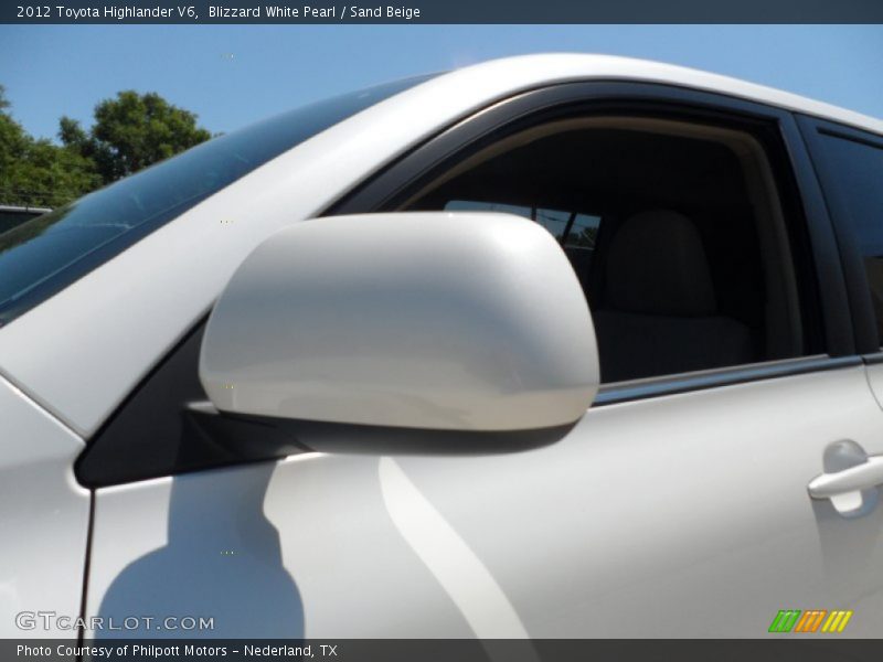Blizzard White Pearl / Sand Beige 2012 Toyota Highlander V6