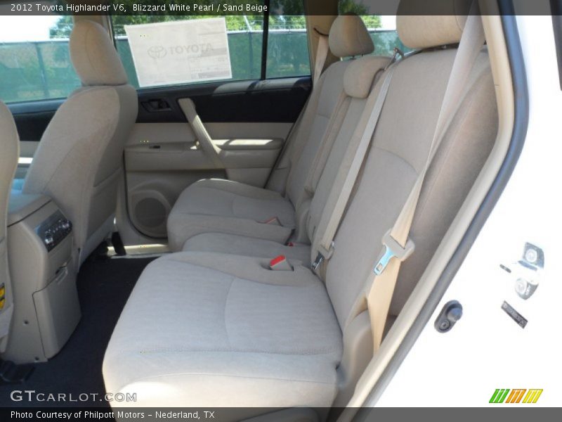 Blizzard White Pearl / Sand Beige 2012 Toyota Highlander V6