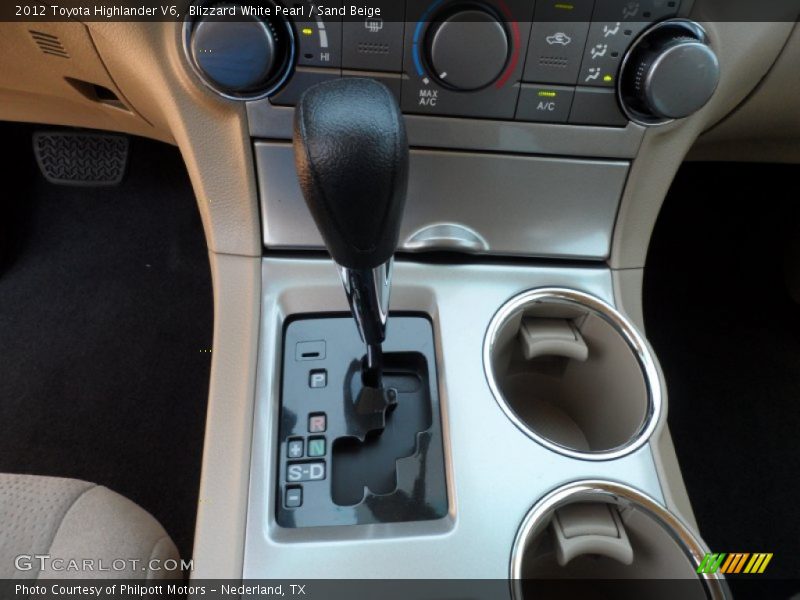 Blizzard White Pearl / Sand Beige 2012 Toyota Highlander V6