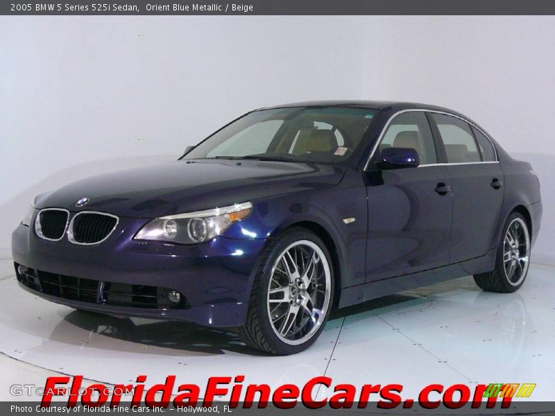 Orient Blue Metallic / Beige 2005 BMW 5 Series 525i Sedan