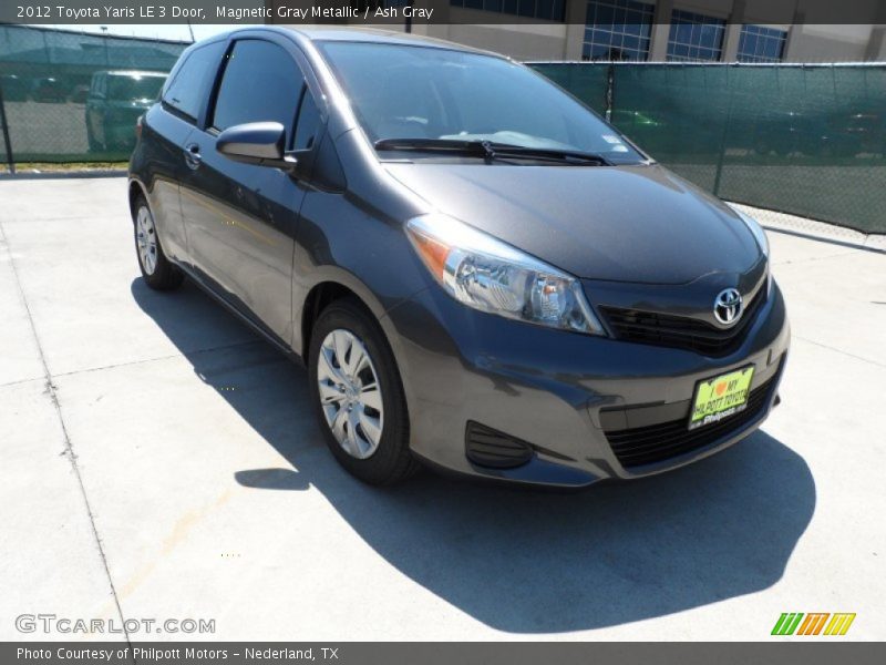 Magnetic Gray Metallic / Ash Gray 2012 Toyota Yaris LE 3 Door