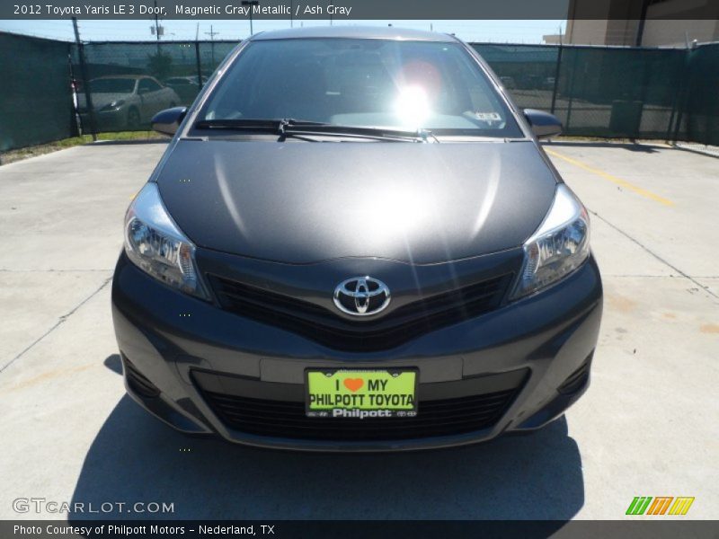 Magnetic Gray Metallic / Ash Gray 2012 Toyota Yaris LE 3 Door