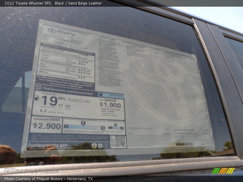 Black / Sand Beige Leather 2012 Toyota 4Runner SR5