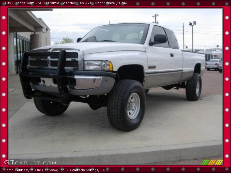 Bright White / Gray 1997 Dodge Ram 2500 Laramie Extended Cab 4x4