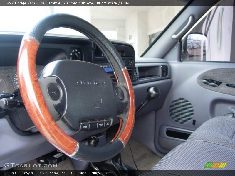Bright White / Gray 1997 Dodge Ram 2500 Laramie Extended Cab 4x4