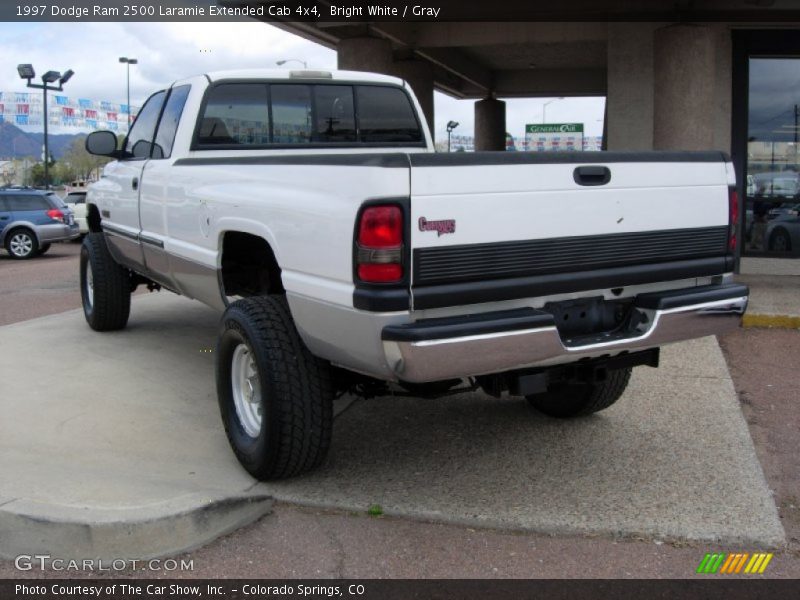 Bright White / Gray 1997 Dodge Ram 2500 Laramie Extended Cab 4x4