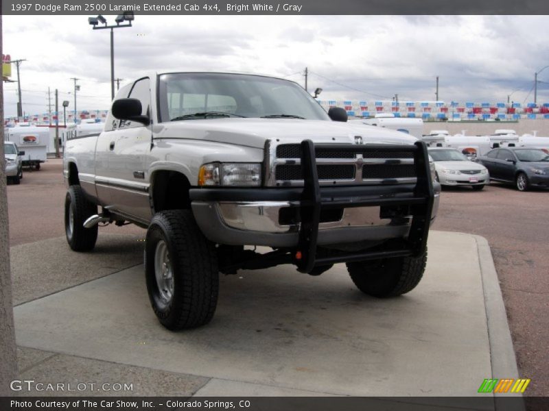 Bright White / Gray 1997 Dodge Ram 2500 Laramie Extended Cab 4x4