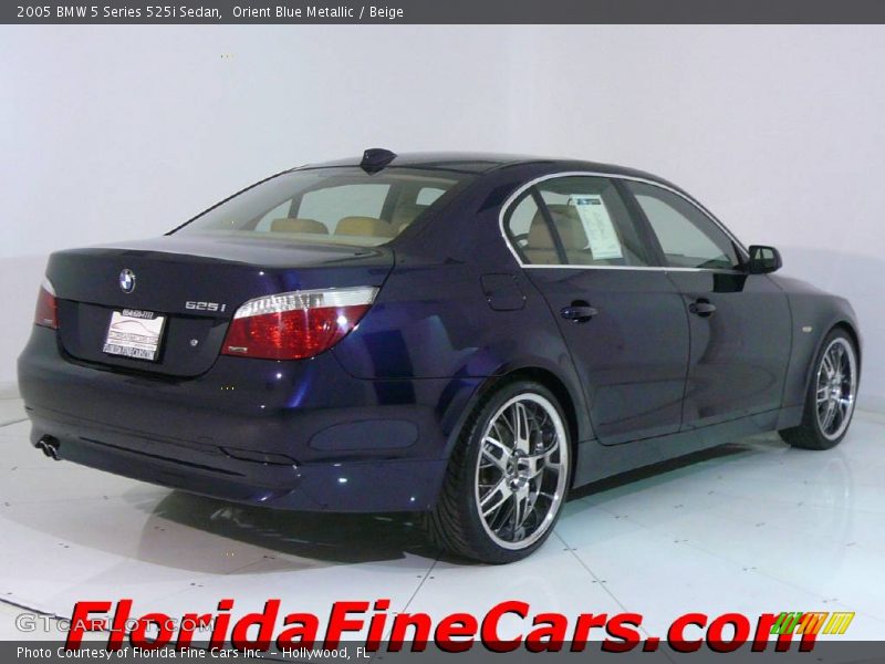 Orient Blue Metallic / Beige 2005 BMW 5 Series 525i Sedan