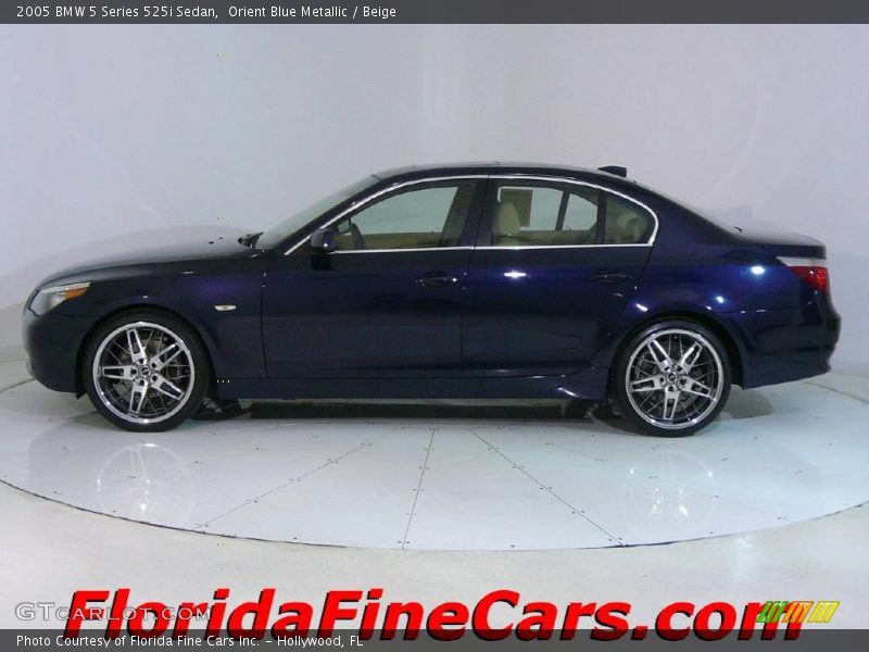Orient Blue Metallic / Beige 2005 BMW 5 Series 525i Sedan