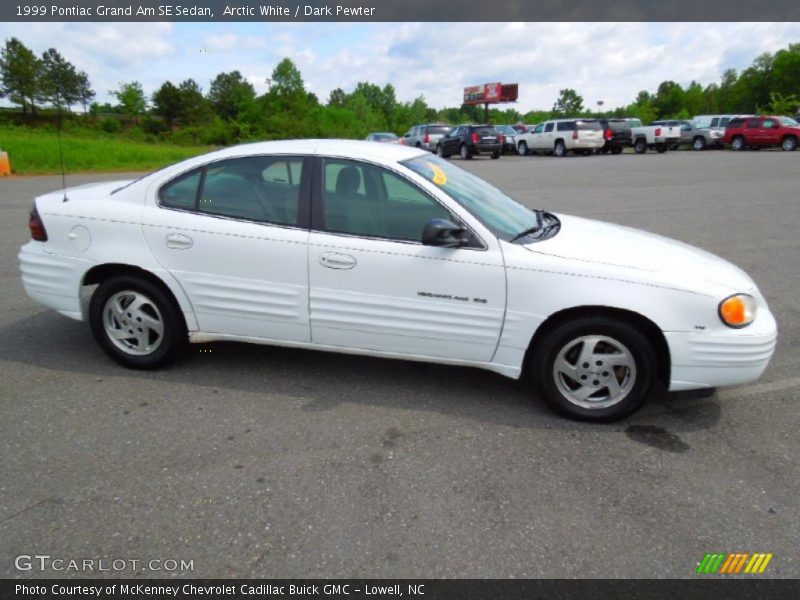 Arctic White / Dark Pewter 1999 Pontiac Grand Am SE Sedan