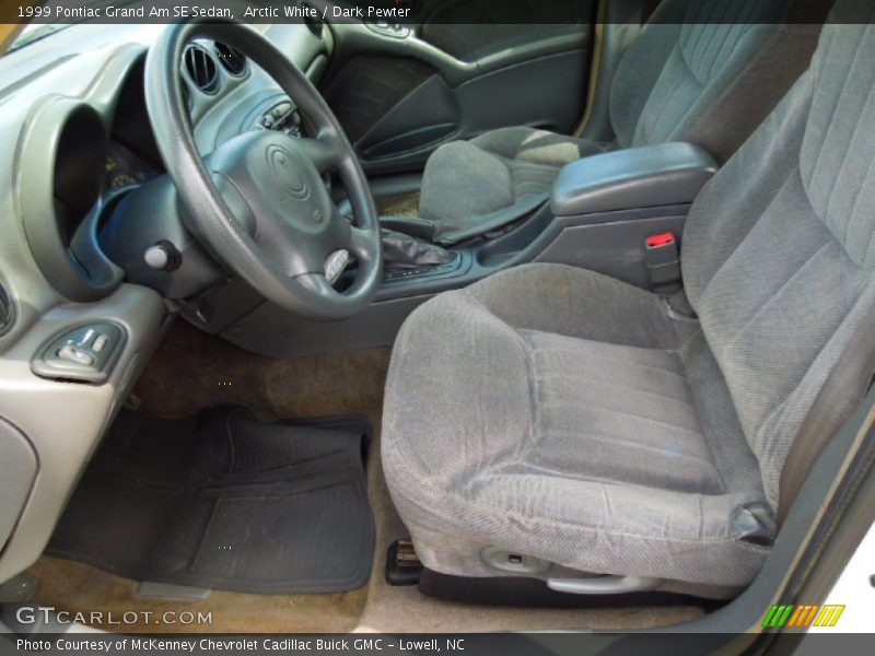 Arctic White / Dark Pewter 1999 Pontiac Grand Am SE Sedan