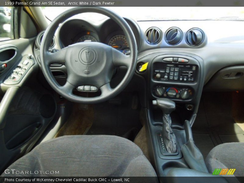 Arctic White / Dark Pewter 1999 Pontiac Grand Am SE Sedan