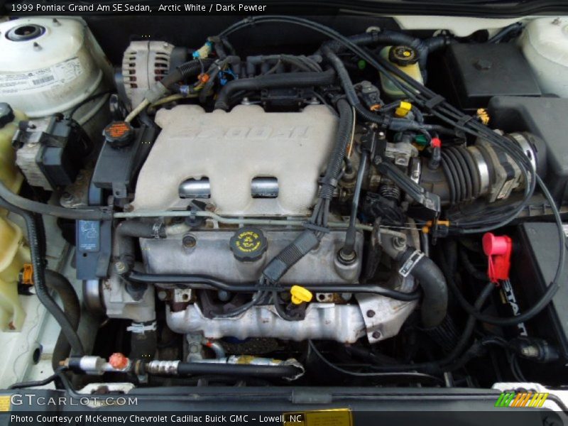 Arctic White / Dark Pewter 1999 Pontiac Grand Am SE Sedan