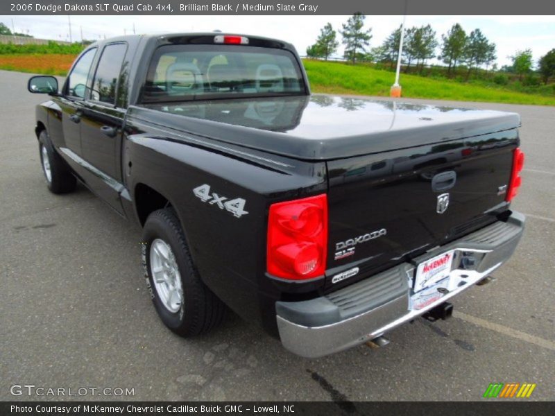 Brilliant Black / Medium Slate Gray 2006 Dodge Dakota SLT Quad Cab 4x4