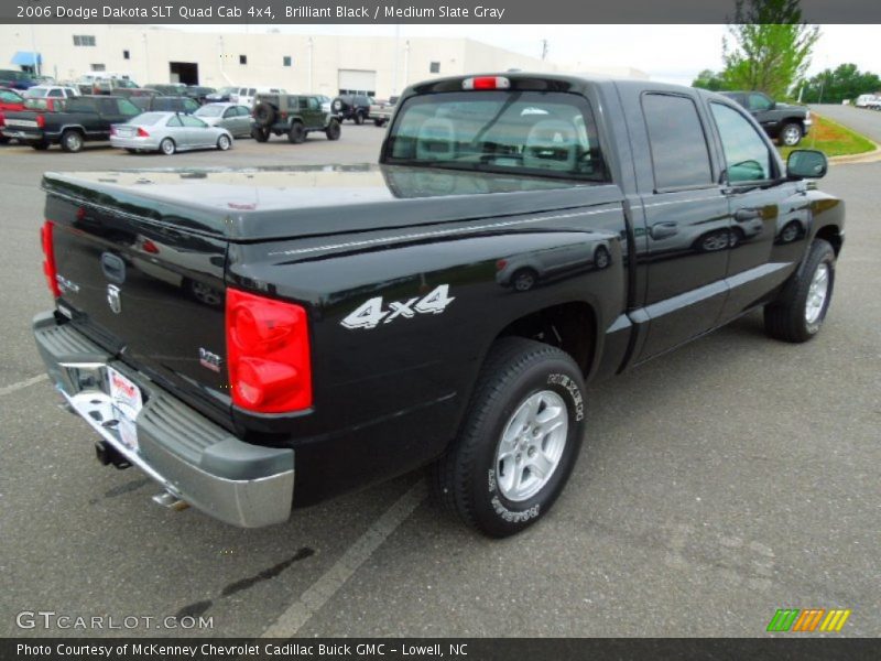 Brilliant Black / Medium Slate Gray 2006 Dodge Dakota SLT Quad Cab 4x4