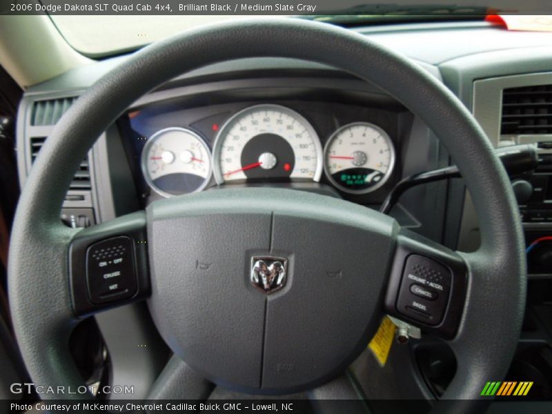 Brilliant Black / Medium Slate Gray 2006 Dodge Dakota SLT Quad Cab 4x4