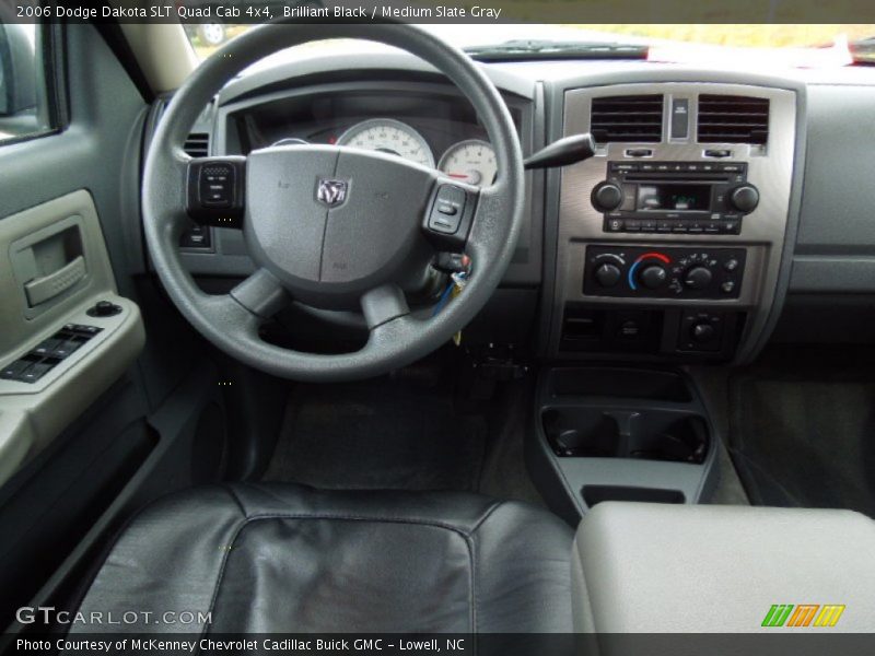 Brilliant Black / Medium Slate Gray 2006 Dodge Dakota SLT Quad Cab 4x4