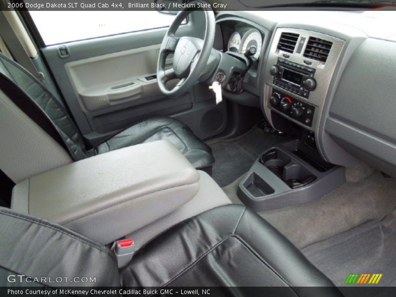 Brilliant Black / Medium Slate Gray 2006 Dodge Dakota SLT Quad Cab 4x4
