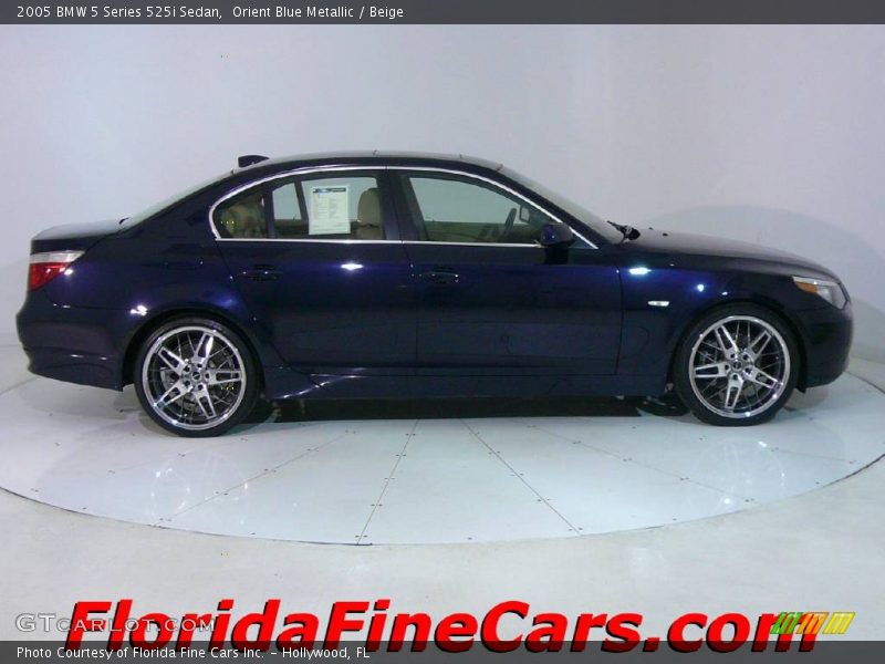 Orient Blue Metallic / Beige 2005 BMW 5 Series 525i Sedan