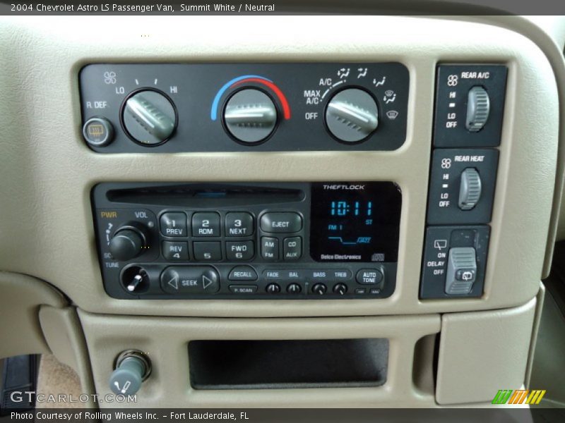 Controls of 2004 Astro LS Passenger Van
