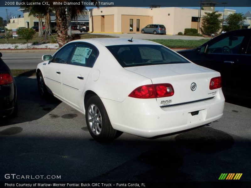 White Diamond Tricoat / Titanium 2008 Buick Lucerne CXL