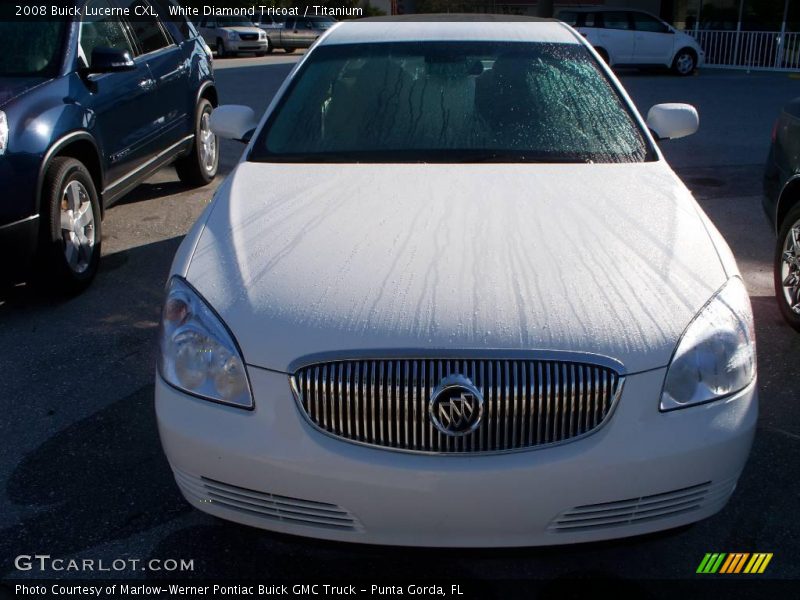 White Diamond Tricoat / Titanium 2008 Buick Lucerne CXL