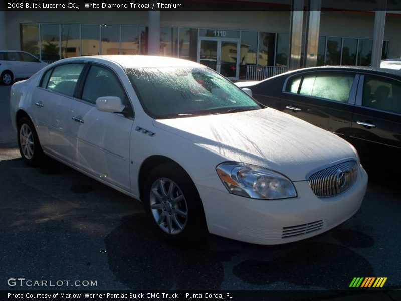 White Diamond Tricoat / Titanium 2008 Buick Lucerne CXL