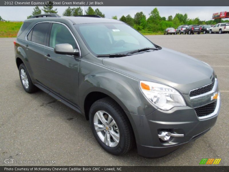 Steel Green Metallic / Jet Black 2012 Chevrolet Equinox LT