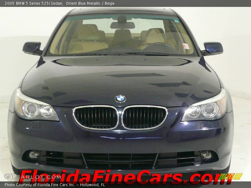 Orient Blue Metallic / Beige 2005 BMW 5 Series 525i Sedan