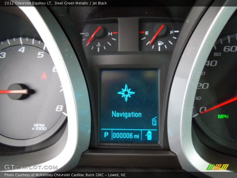 Steel Green Metallic / Jet Black 2012 Chevrolet Equinox LT
