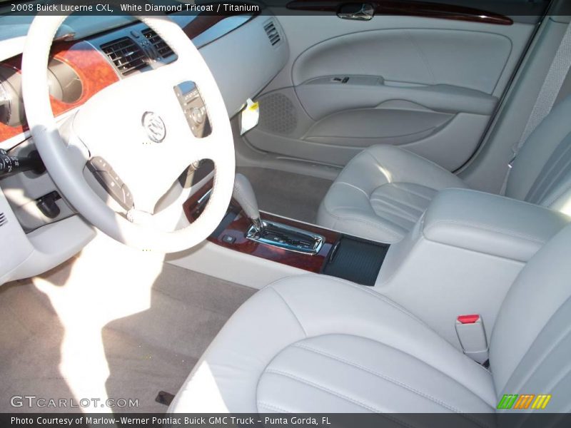 White Diamond Tricoat / Titanium 2008 Buick Lucerne CXL
